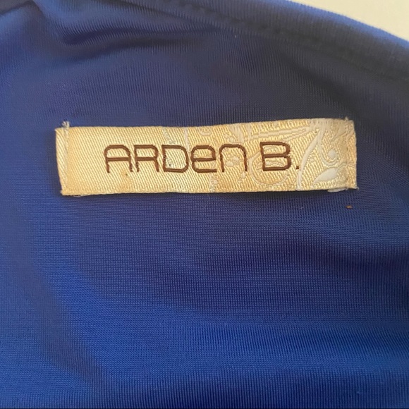 Arden B. Blue Ruched Bodycon One Shoulder Dress M - Picture 8 of 9